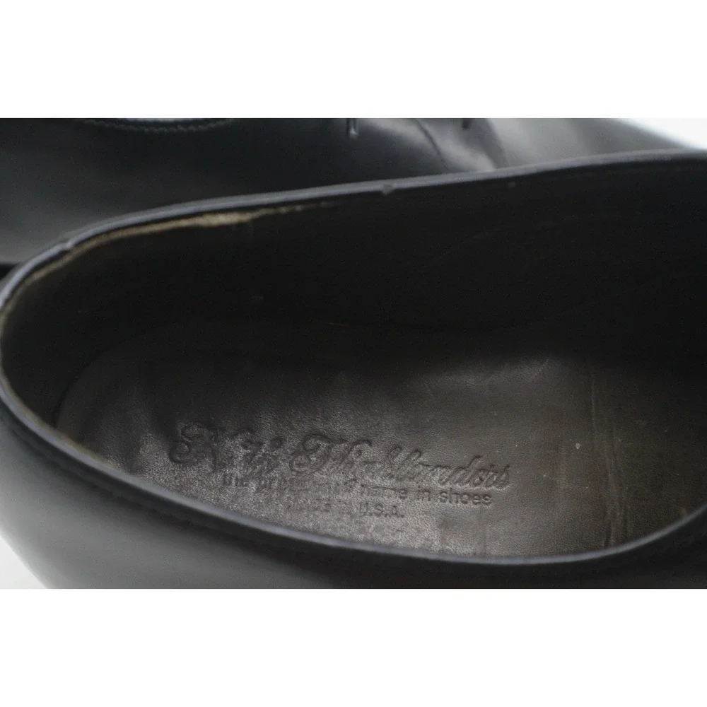 Keith Highlanders 912 Apron Toe Oxford Dress Shoes Men's 10 EEE Black Leather